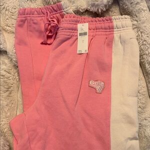 New Gola Midfield  Pink and White Joggers
